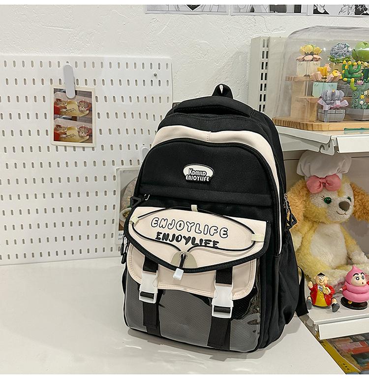 School Bag 2025 New Small Fresh High Value Simple Cute Versatile Large Capacity School Bag Casual Sweet Make-up Bag