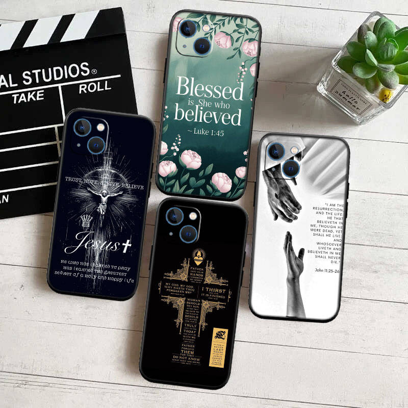 MH21 Bible verse Jesus Phone Shell Case for Redmi Note 8 9 10 11 11S 10C 10X 10A 10T 9A 9C 9T 9S 8T Pro Max Plus Prime