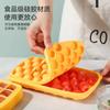 Ice Cube Tray with Lid, Plastic Ice Cube Maker, Sphere Mold for Cocktail Juice Whiskey, 28 Grids Kitchen Tool