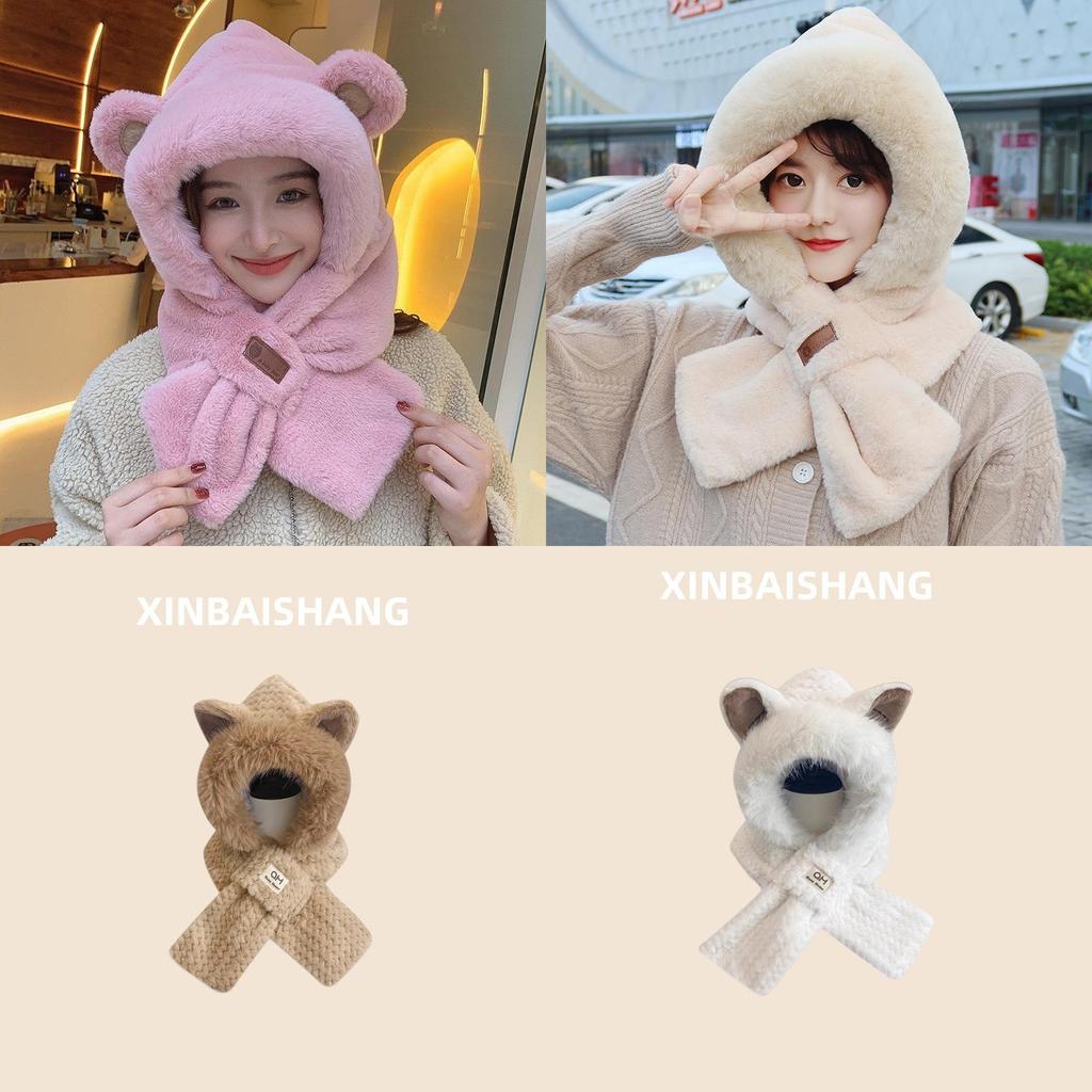 Fleece Hat And Scarf Combo For Women Windproof And Insulated Winter Wear