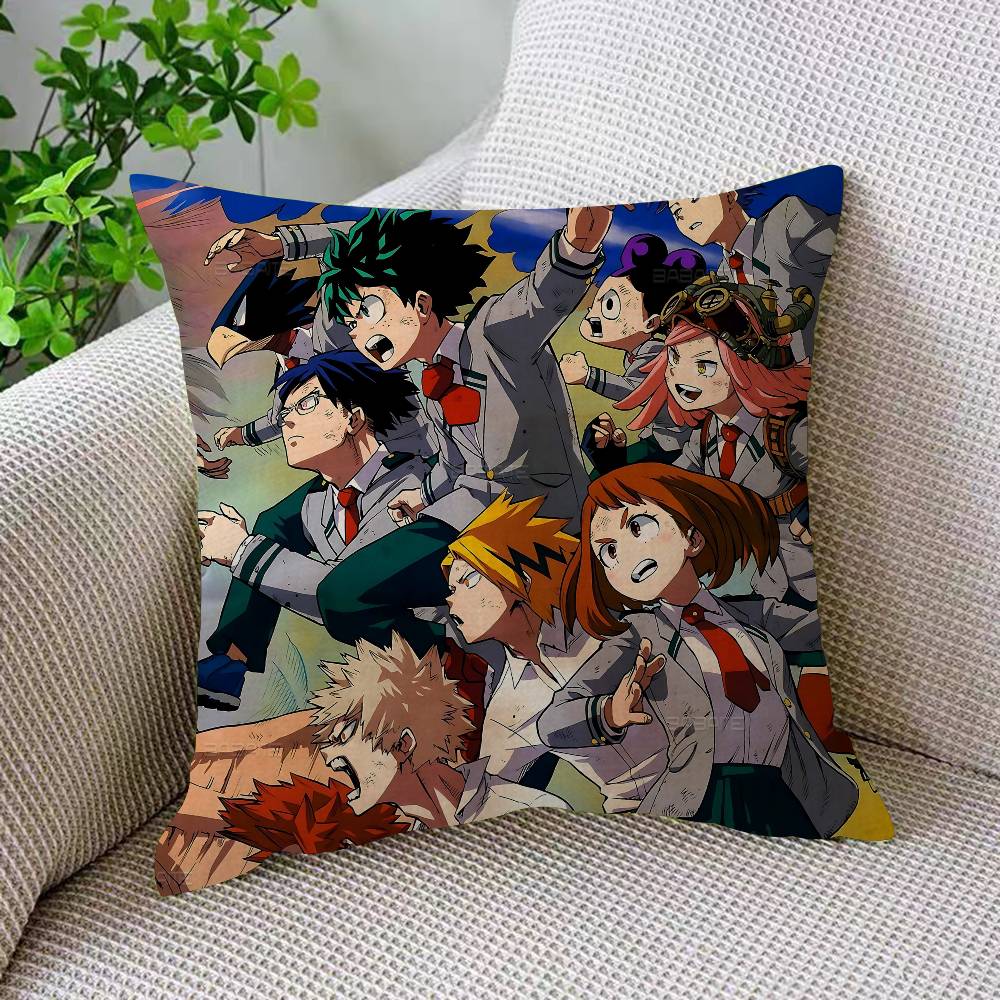 My Hero Academia Cool Cartoon Cushion Cover Pillow Cover Decor Pillowcase Printed Cushion Case for Couch