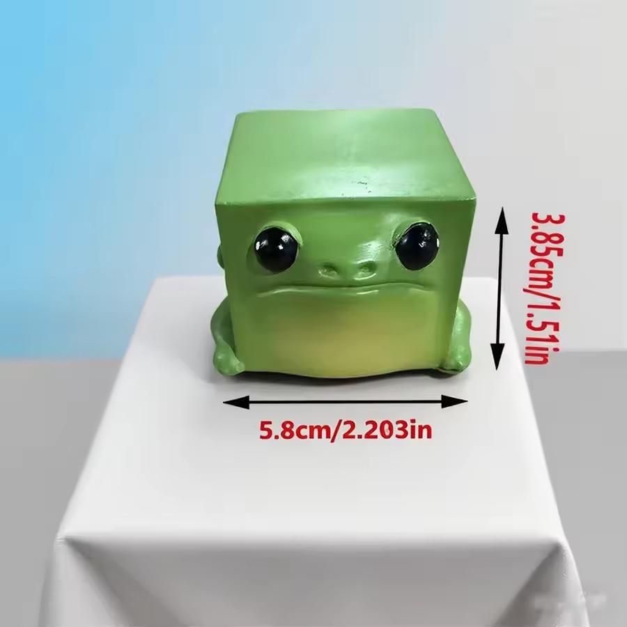

Resin Square Frog Statue Decoration Cute Desktop Decoration, Suitable As A Durable Resin Animal Statue Gift for Frog Enthusiasts