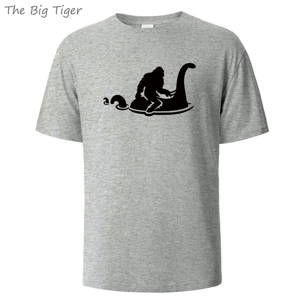 Dinosaur Printed Minimalist Cotton Crew Neck T Shirt Comfortable Fit Lightweight Fabric Unisex Casual Wear Mens Tshirt Fashion
