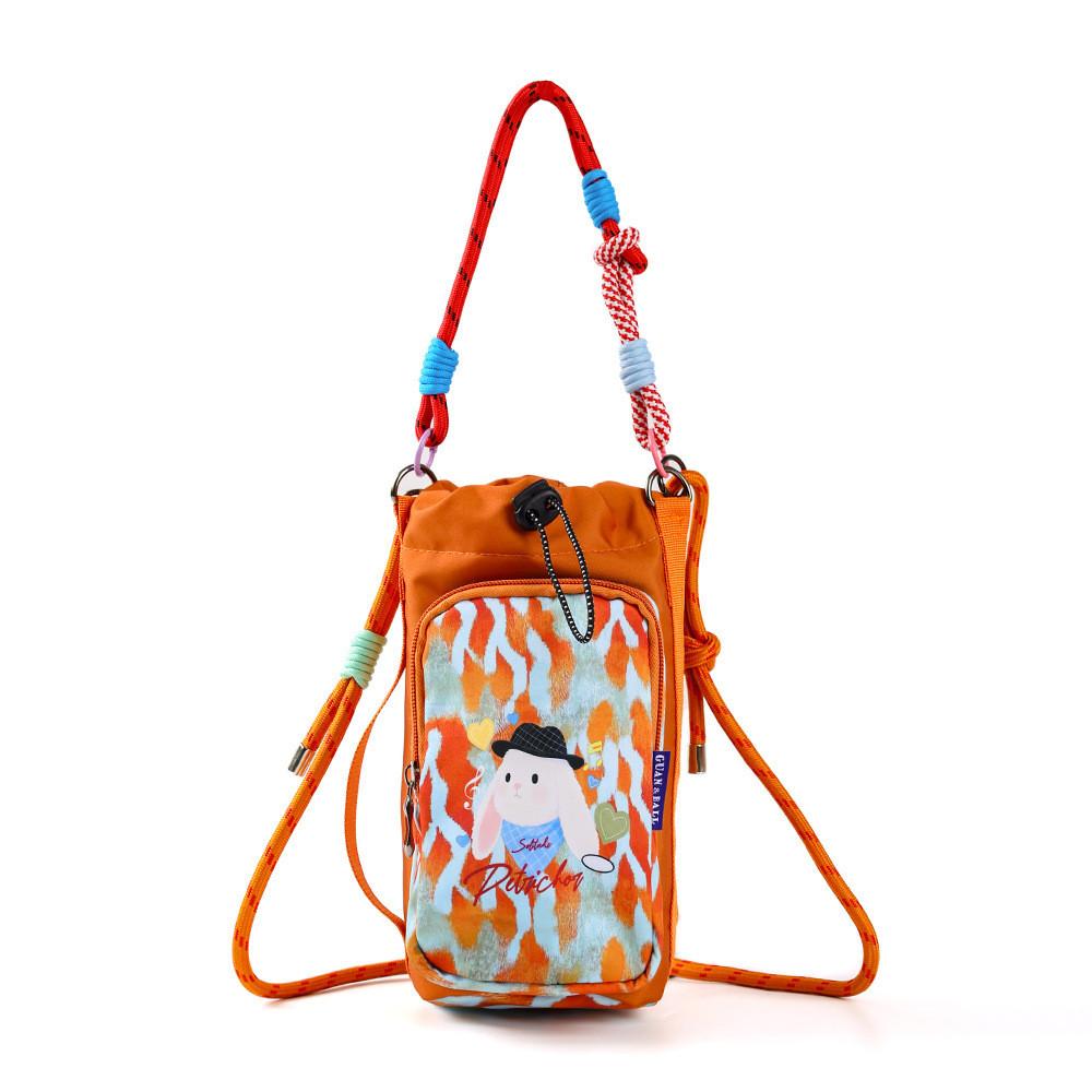 Nylon Cute Cat Shoulder Bag With Striped Design For Daily Casual Use