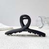 Korean Style Silicone Shark Clip Safe Straight Line Shaped Hair Claw Solid Color Shark Clip  Party