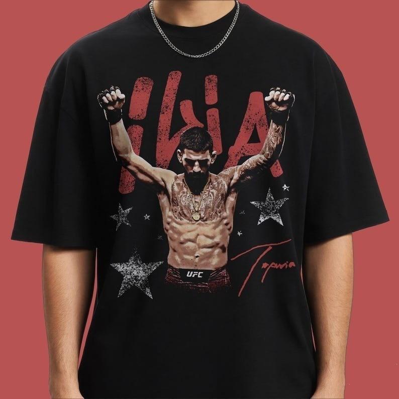

НОВИНКА! Футболка UFC 317 Ілія Топурія Ель Матадор Бій биків, Найкращий подарунок для фанатів 2025 XL
