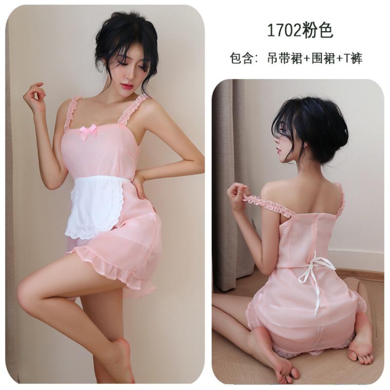 Sexy lingerie little maid sexy sweet suspender skirt cosplay maid pure