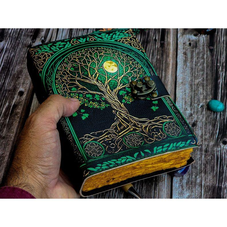 

Журнал из кожи Древо жизни - Блокноты из натуральной кожи для женщин - Красивый журнал Для зарисовок Книга для путешествий Пустая книга для заклинаний 7 x 5 in