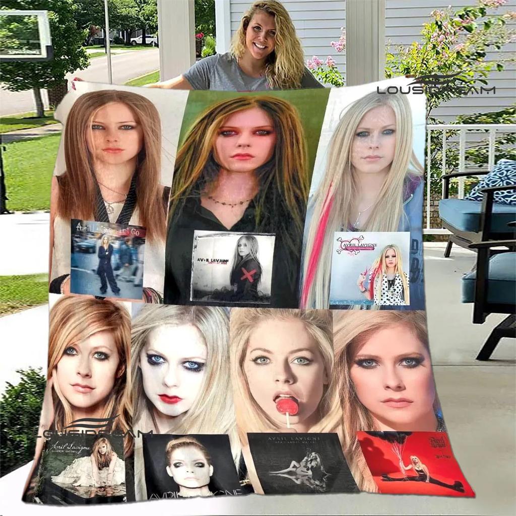 Singer AVRIL LAVIGNE Printed blanket Flannel Warm blankets Soft and comfortable blanket bed linings cubre cama Birthday Gift