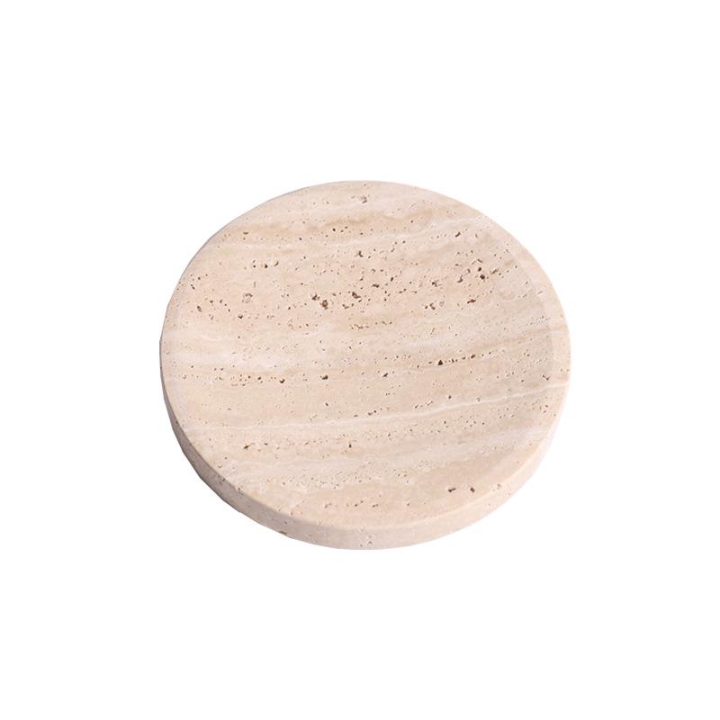 Wabi-Sabi Yellow Cave Stone Incense Tray - Home & Study Decor Display Stand