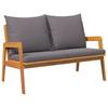 Garden Bench Oil Natural 115 X 65 X 71 Cm Solid Acacia Wood