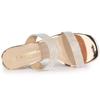 Allegra K Women's Sleek Rhinestone Mule Sandals with Square Toe and Chunky Heel, Rose Gold, Size 26.0cm