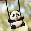 Auto Interior Pendant Cute Anime Panda Car Pendant Auto Rearview Mirror Pendant Hanging Ornaments Swinging Doll Car Decoraction