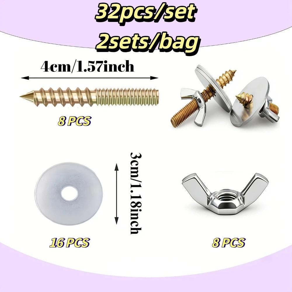 M6 Threading Cage Mounting Screws Three Lengths Heavy-Duty Construction Hardware Replacement Durable Metal Precise Threading