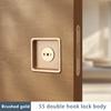 Black Invisible Pocket Sliding Door Lock with Side Handle for Balcony Kitchen Bathroom Bedroom - Pocket Door Hook Lock