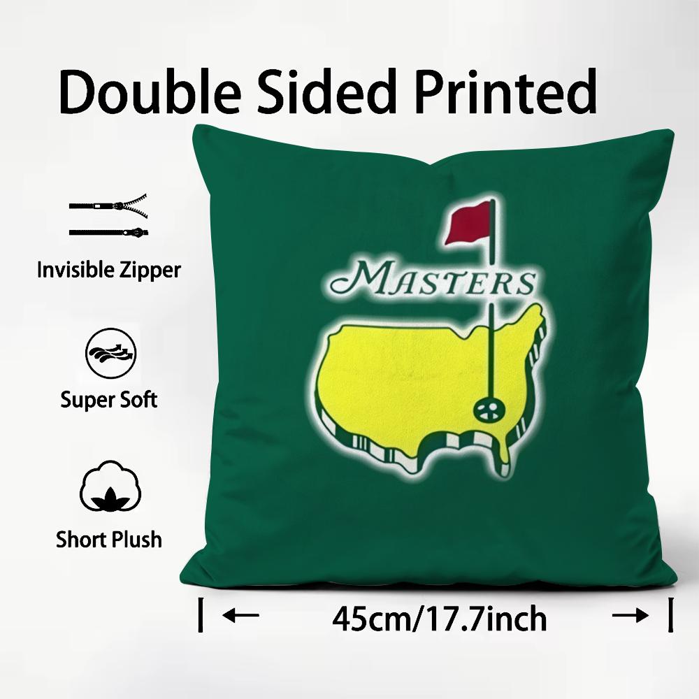 Classic Sports Event Masters Golf Cushion Cover Soft & Easy-Wash Pillow Case – Versatile For Couch, Bed, Travel And Office