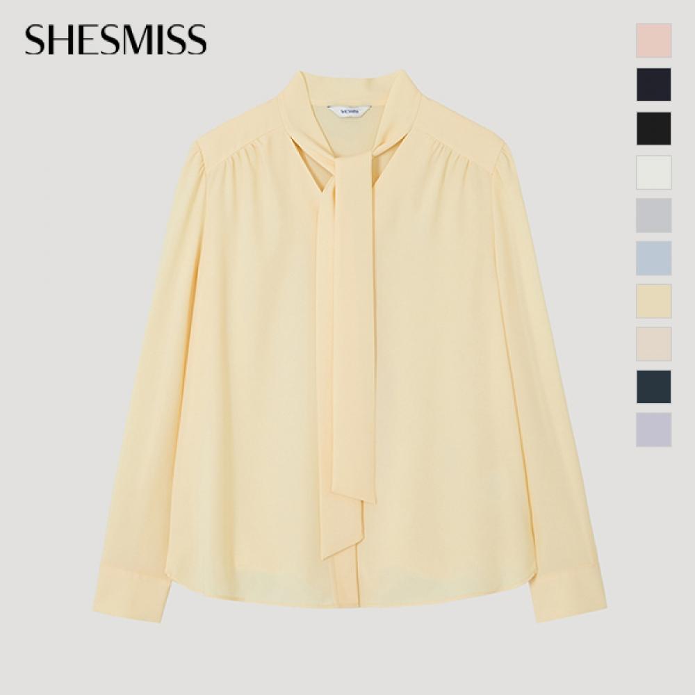  She S Miss Bluse mit Bindekragen, Swwblp12010