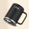 500ml 304 Stainless Steel Milk Coffee Cup Mug Double-Layer Insulated Drinking Cup With Handle Reusable Sealed Water Cup