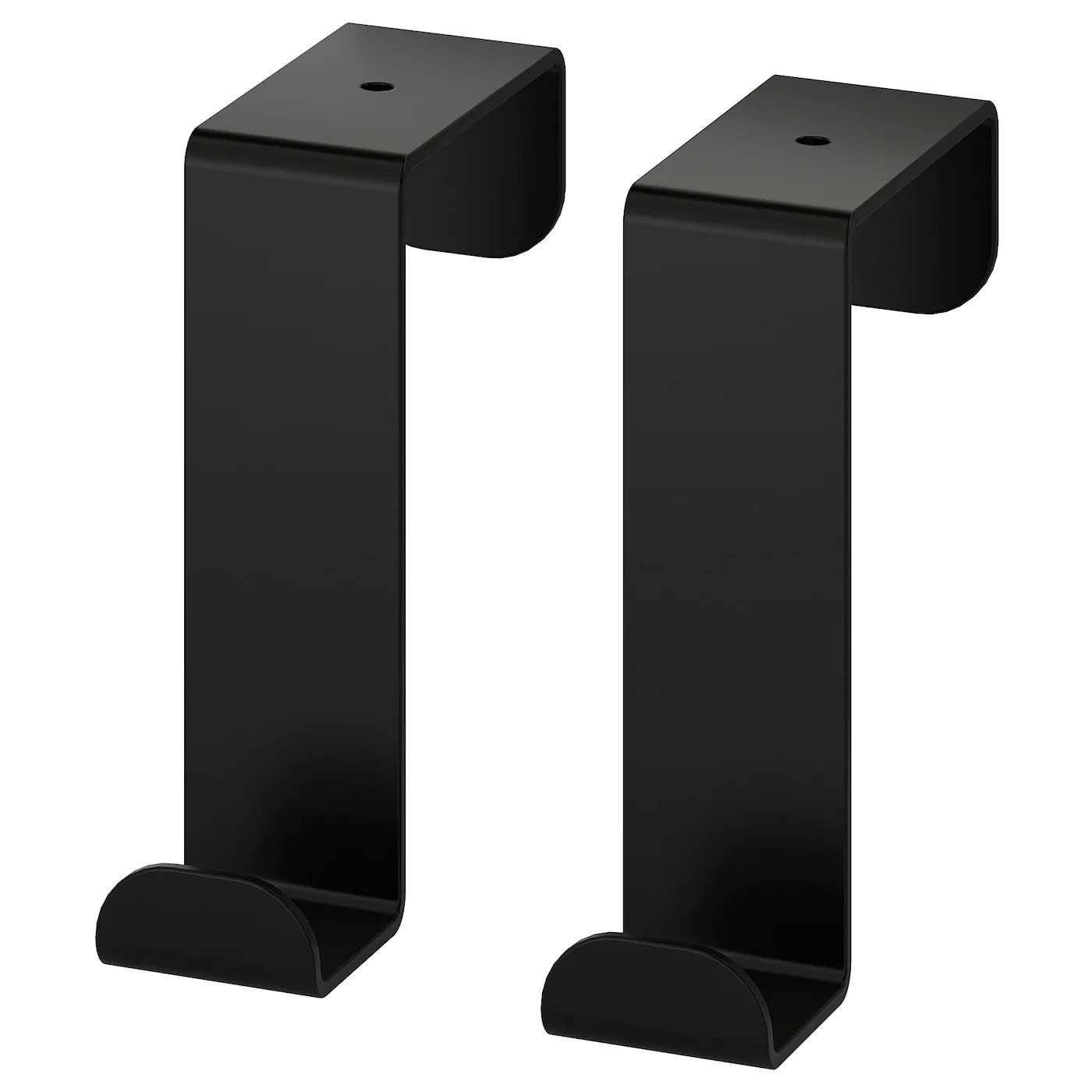 

IKEA Set of 2 door black SKOGSVIKEN hooks, (304.287.03)