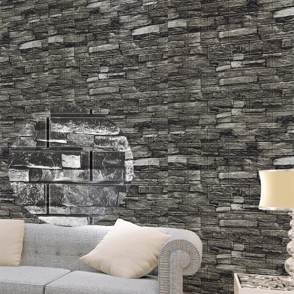 3D Wall Decals Self Adhesive Television Background Wall Room Decor Water-Repellent Stick Brick Wall Cover For Interior Decoration