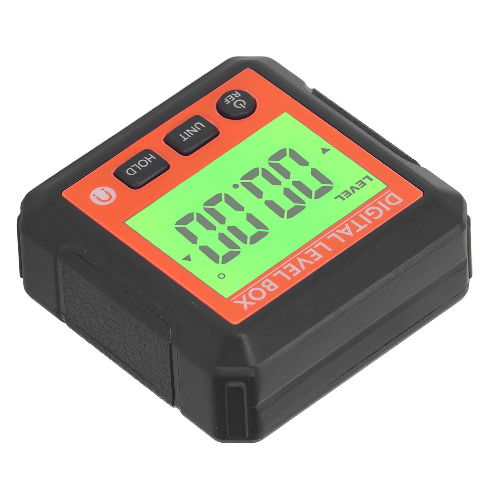 

Digital Level Box High Accuracy Magnetic Portable Protractor Inclinometer Angle Gauge for Woodworking Construction Site Orange