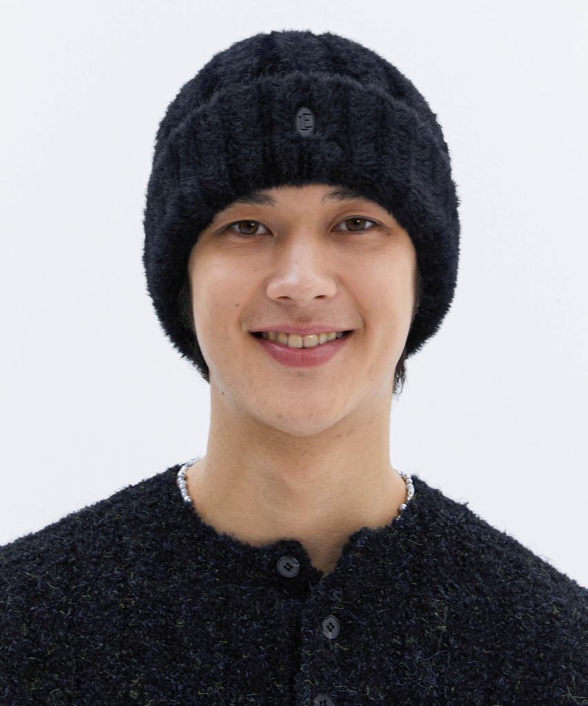 TRIP LE SENS [Set] Hairy Knit Beanie + Hairy Balaclava_4 Colors