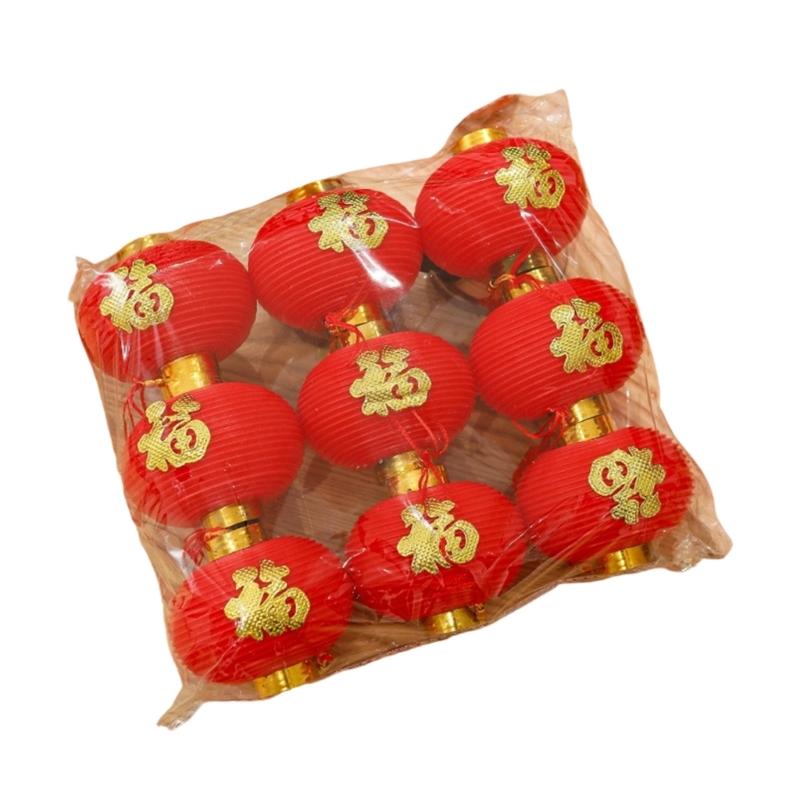 Waterproof Plastic Chinese Lanterns Hanging Ornament For Tree Window Door Wedding Chinese Spring Festival Decoration