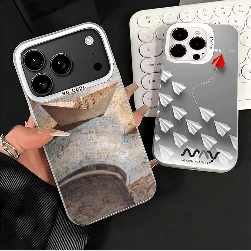 Paper Airplane Boat Dream Shockproof Phone Case for iPhone 17 Air 16 16E 15 Pro Max 14 Plus 13 Mini 12 Back Cover Anti Fall Fund