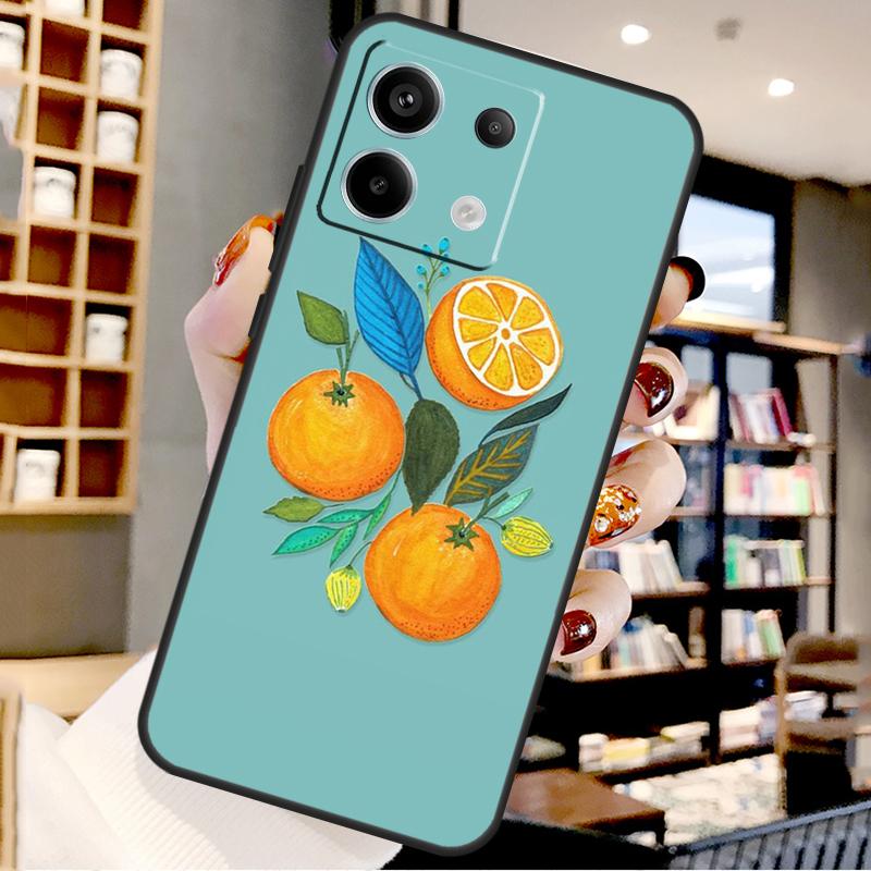 

Summer Fruit Orange For Xiaomi Redmi Note 14 Pro 9 10 11 12 13 15 Pro Plus Case For Redmi 15 15C 14C 12C 10C 13C Redmi Note 14 Pro 5G