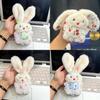 Plush Bunny Keychain With Squeaker And Pearl Chain For Kids And Adults