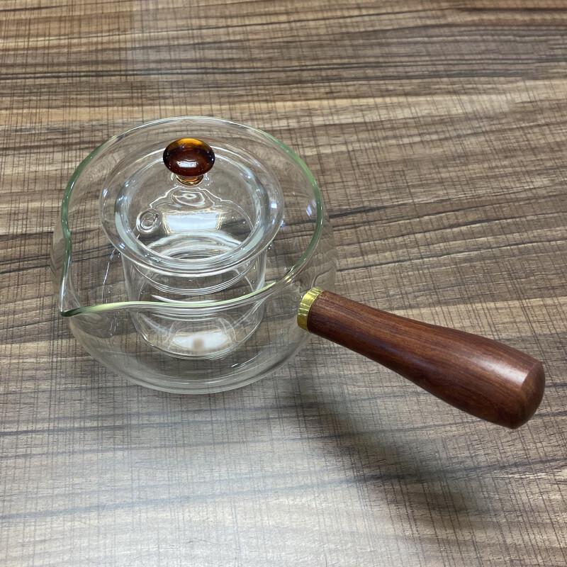 Heat-Resistant Glass Side-Handle Teapot