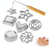 2Pcs/Set Pastry Mold Cookie Bake Mold Cake Printing Molds Funnel Biscuit Dessert Maker Waffle Model Set Baking Accessories DIY Decor Cake