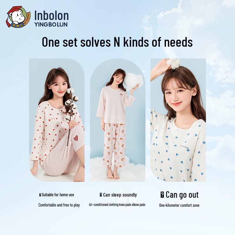 Yingbolun Kids' Pure Cotton Spring/Summer Pajama Set