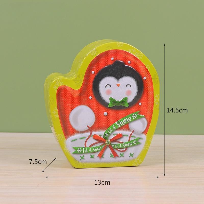 Christmas Cute Candy Box Santa Claus Elk Snowman Storage Jar Gift Packaging Personalized Christmas Hat Iron Box