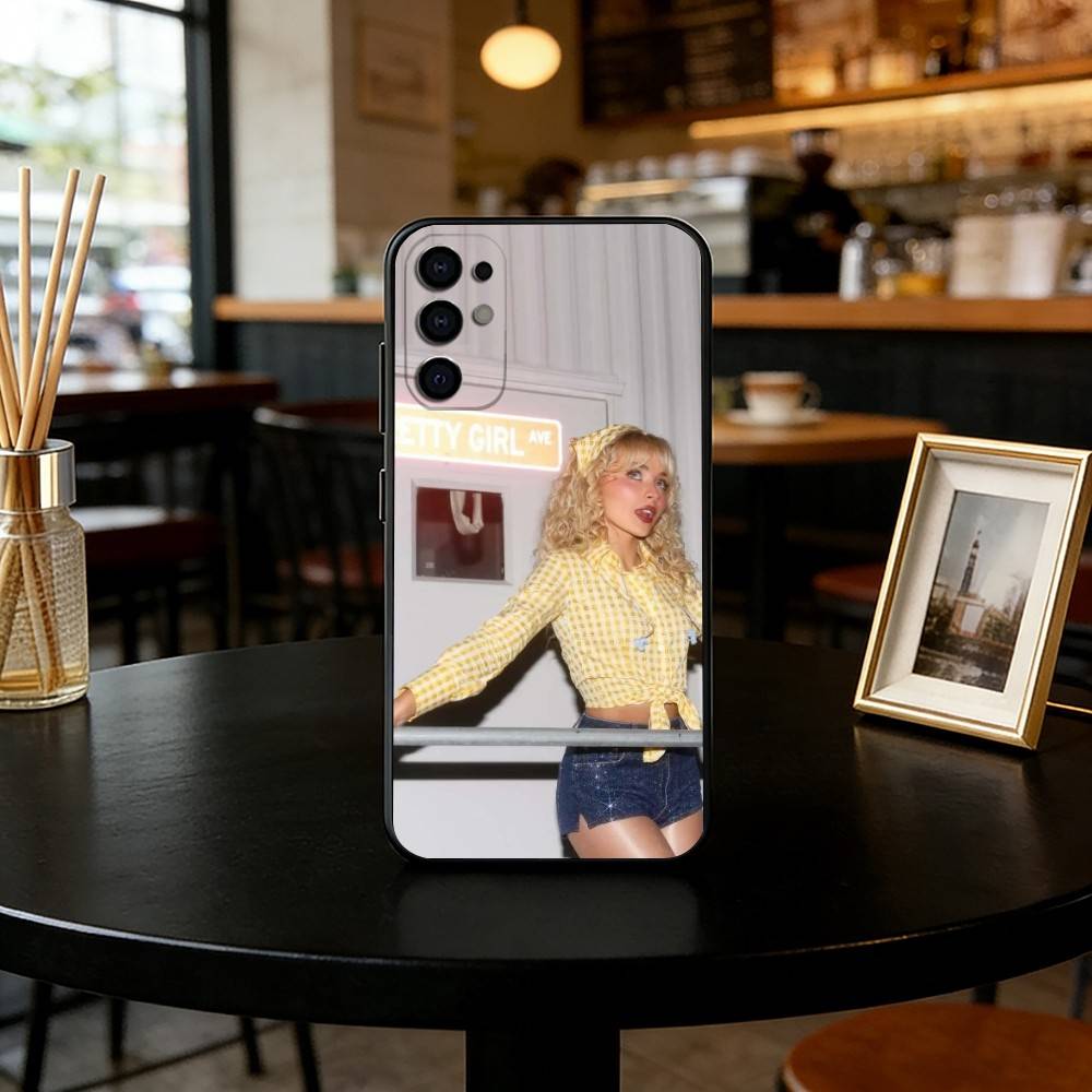 Pop singer Sabrina Carpenter Phone Case For Samsung S25,S24,S21,S22,S23,S30,Ultra,S20,Plus,Fe,Soft Silicone Black Cover