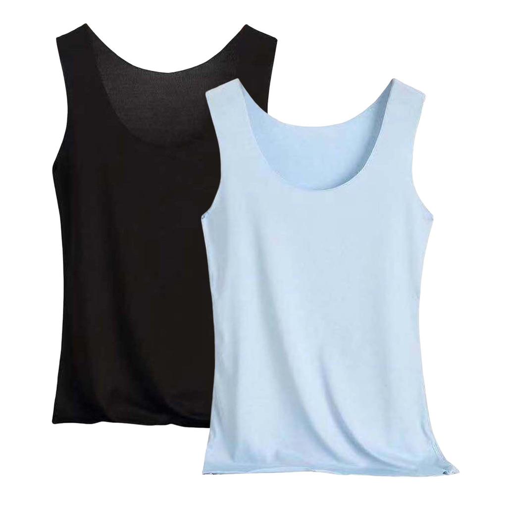 Women's Thin Seamless Quick-Drying Elastic Breathable Sports Sleeveless Vest Two-Piece Set