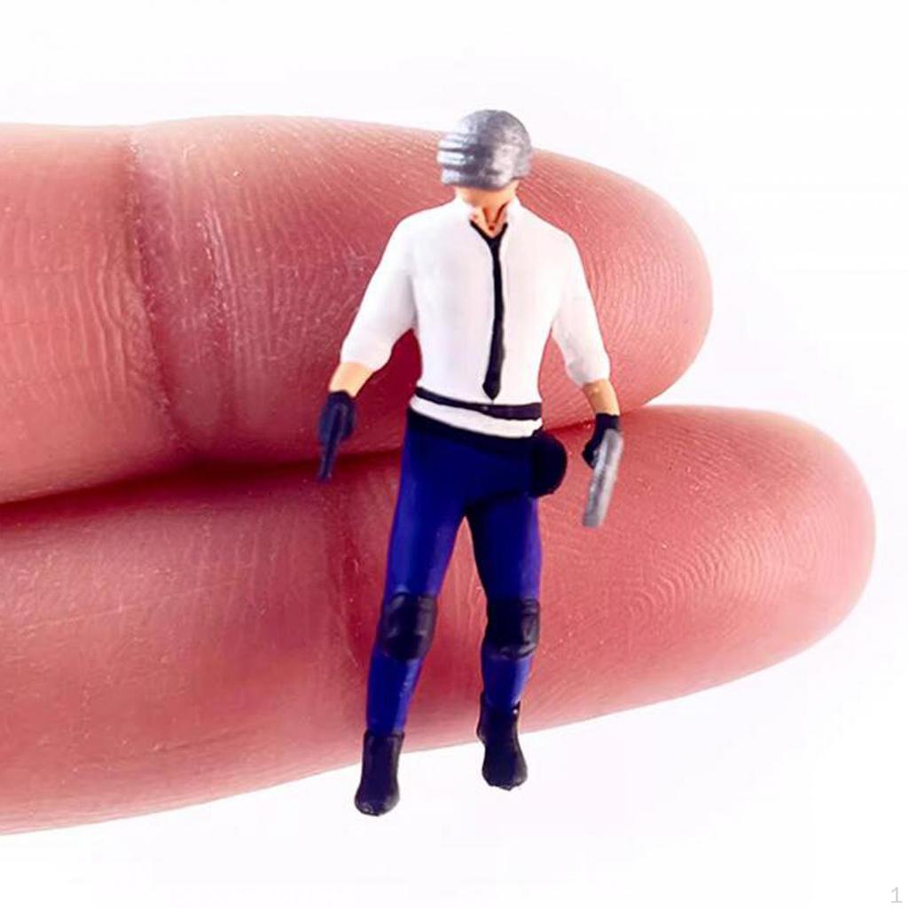 1/64 Figure Model Miniature Scene Collections Train Railway Layout Decoration Diorama Scenery Hand