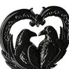 huaqianguhh 3D Printed Double Raven Ornaments, Dark Style Skull And Love Figurine, Gothic Decorations for Home Desk Bookshelf Halloween Gift Decor