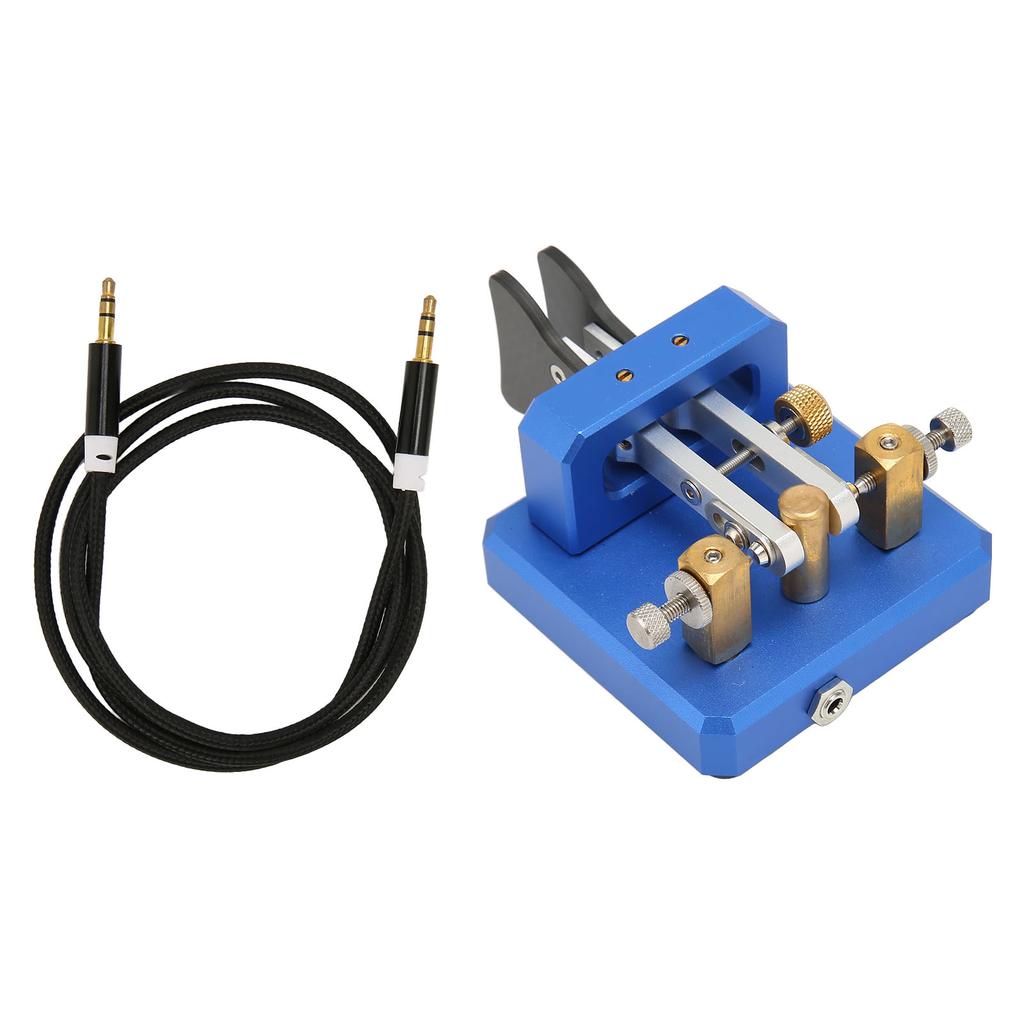 Morse Code Key Double Paddle Automatic Shortwave Portable CW Morse Telegraph Key for Camping Indoor