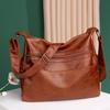 Damen Weiches Leder Große Kapazität Einzelschulter Crossbody Tasche