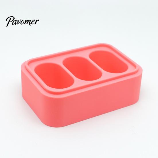 Portable Travel Container for Sticks Solid Antiperspirant Cream Storage Case, 3 Slots Waterproof PLA Organized Scented Paste Display Box Organizer,