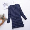 Winter new medium and long light down jackets for women's light inner wear round neck down liner with bottom and outer wear