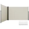 Einziehbare Seitenmarkise, 79'' x 236'' Sichtschutz für den Außenbereich, 180 g/m² Polyester, wasserdicht, einziehbarer Terrassenvorhang, UV-Schutz 30+, Raumteiler, Windschutz für
