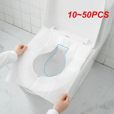 10~50 Stück Einweg-Toilettensitzbezug Typ Wasserlöslich Anti-Bakterien Einweg Für Reisen Pendeln Oder Camping