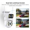 8MP V380 Pro Outdoor Waterproof CCTV Camera WIFI Wireless Dual Lens with Dual Screen Night Vision