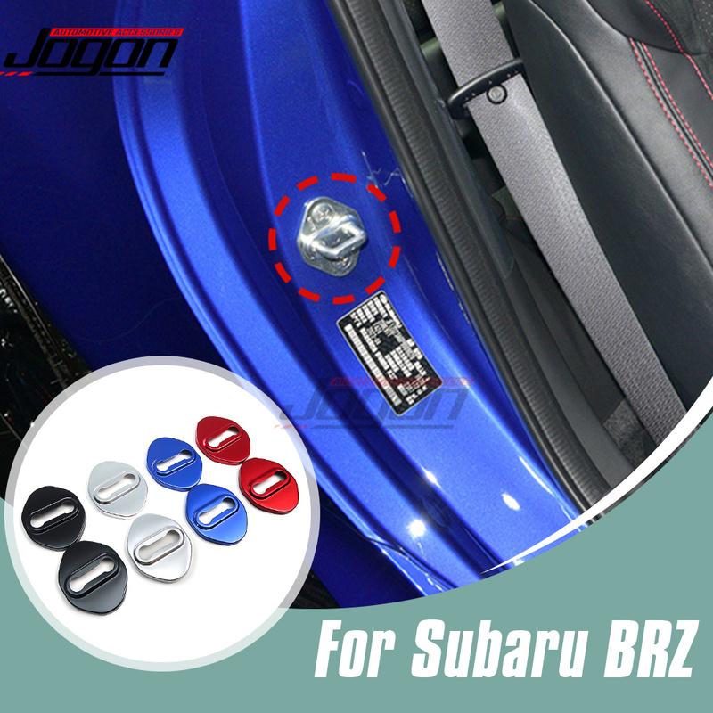 Stainless Steel 2pcs Car Interior Door Lock Buckle Cover Trim For Subaru BRZ 2024 Accessories Door Lock Protective