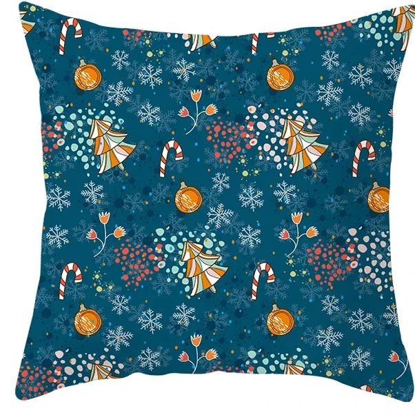 Christmas Decoration Cushion Cover for Sofa Livingroom Throw Pillow Cover % Polyester Resuable Pillow Case Drop Shipping