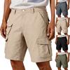 Men Cargo Shorts Relaxed Fit Multi Pocket Cotton Twill Shorts with Belt Loops Zipper Fly Casual Outdoor Wear