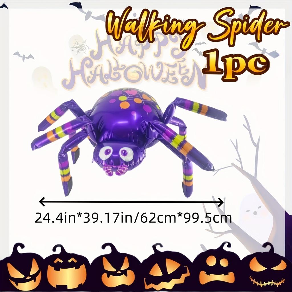 New Halloween Terror Black Purple Large Spider Balloon Ghost Festival Party Shopping Mall Event Decor Home Yard Photo Props Gift