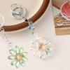 Sun Catcher Crystal Pendant Sunflower Car Keyring Creative Rhinestone Flower Keychain  Bag Charm